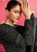 Black Embroidery Anarkali Suit