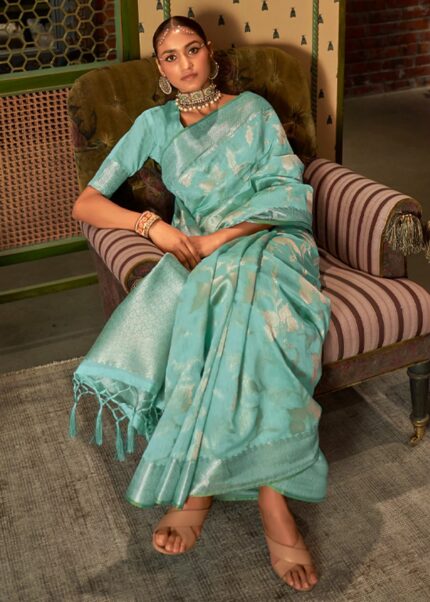 Green Banarasi Silk Saree