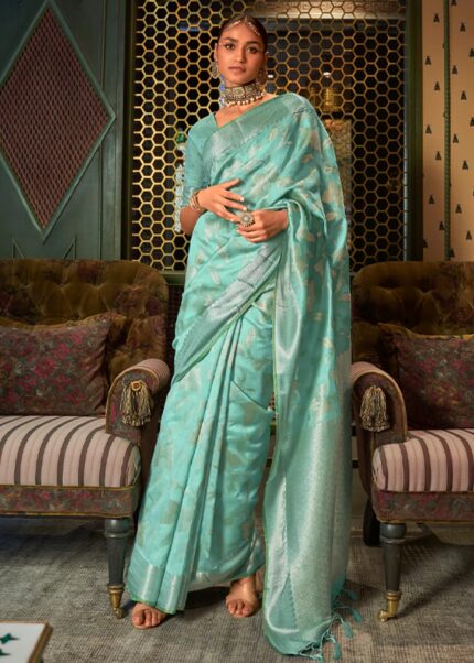 Green Banarasi Silk Saree