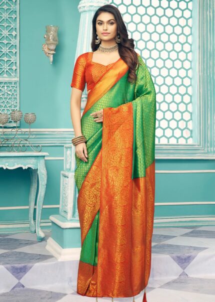 Green Woven Kanjivaram Saree