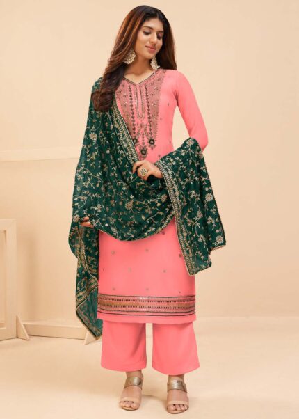 Light Pink Georgette Suit