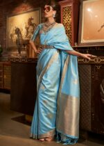 Princess Blue Banarasi Saree