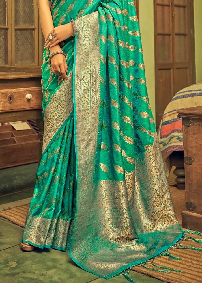 Summer Green Banarasi Saree