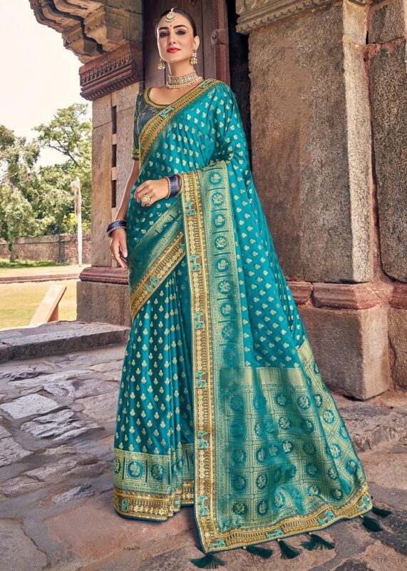 Blue Woven Banarasi Saree