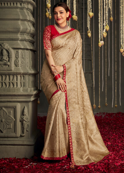 Cameo Brown Designer Saree