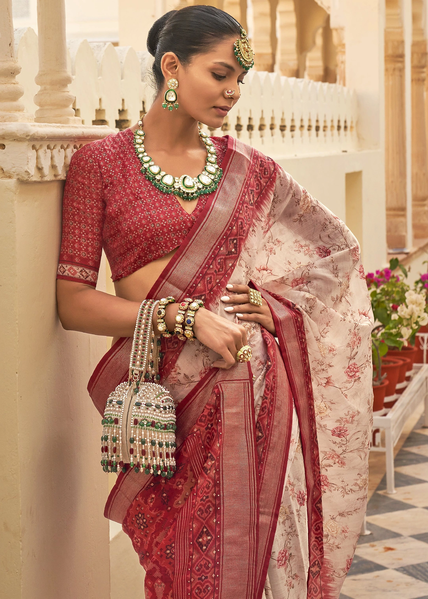 Pure Chiffon Zari Silk Saree With Embroidery Work – Orgenza Store