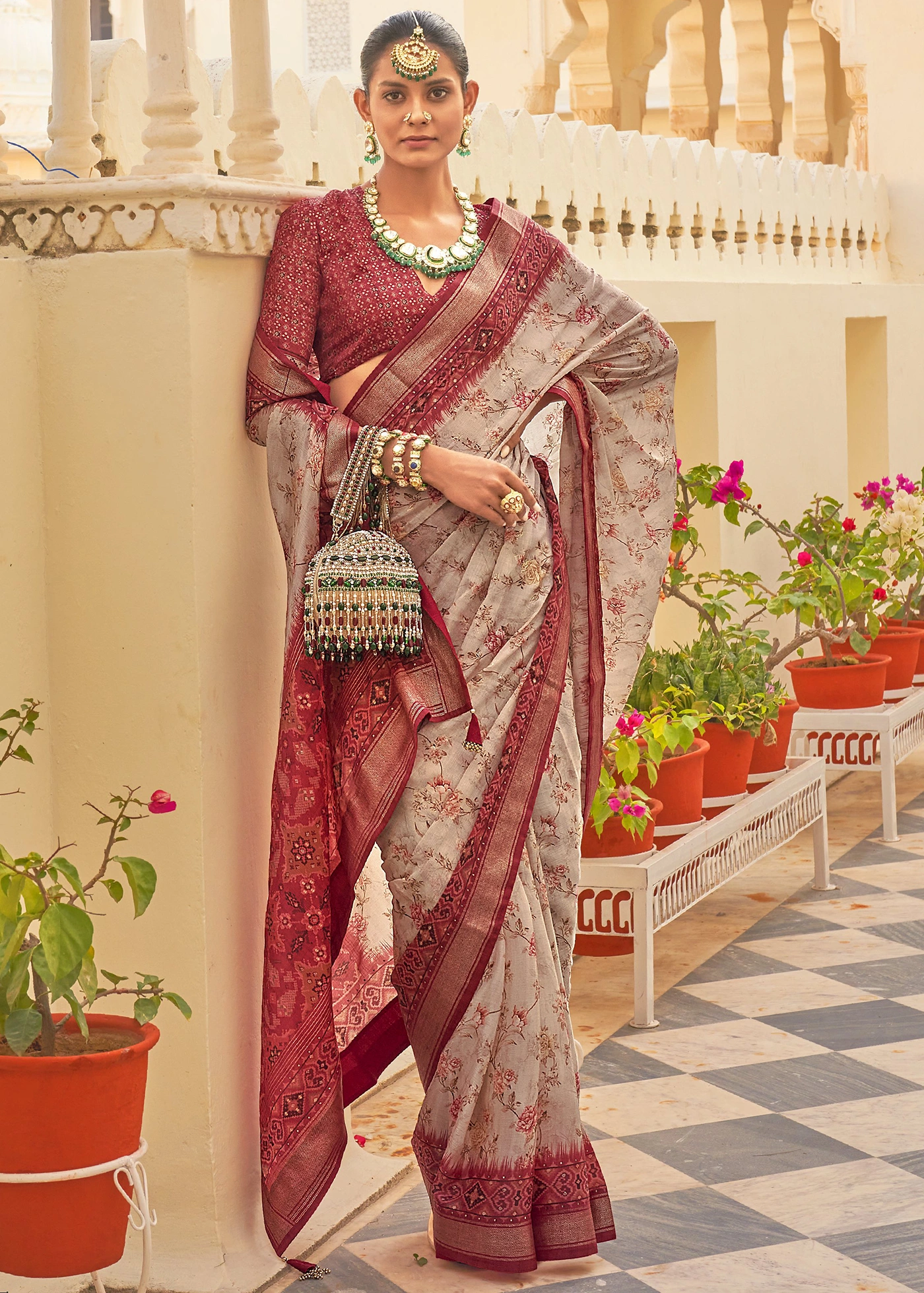 Ready To Wear Pure Chiffon Silk Saree With Bandhani Print – Orgenza Store