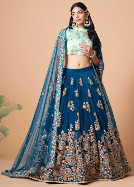 Cerulean Blue Lehenga Choli