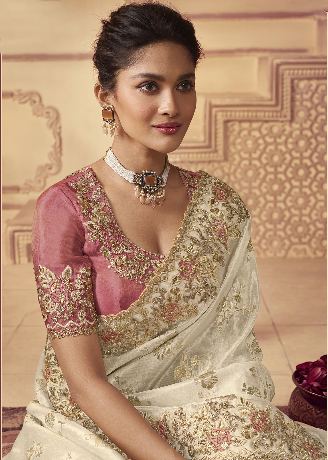 Pashmina Benarasi Silk Saree (adi79931)