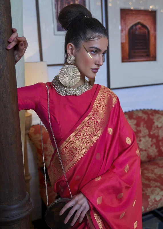 Red Banarasi Silk Saree