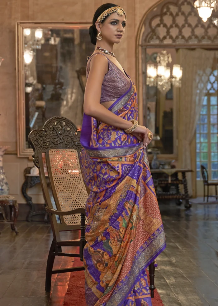 Purple Patola Silk Saree