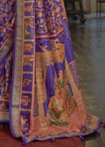 Purple Patola Silk Saree