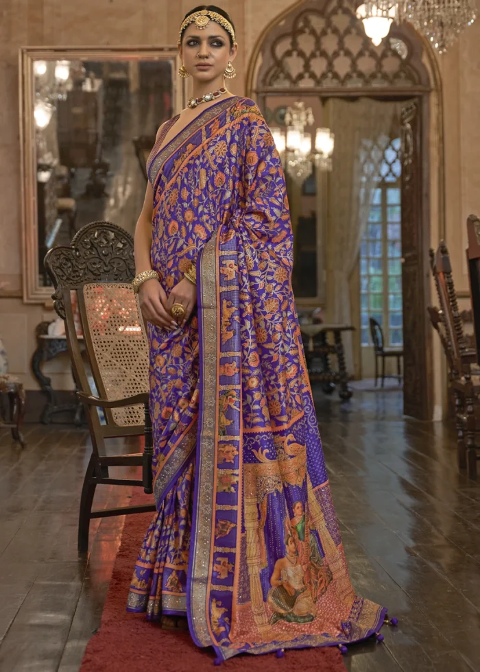 Purple Patola Silk Saree