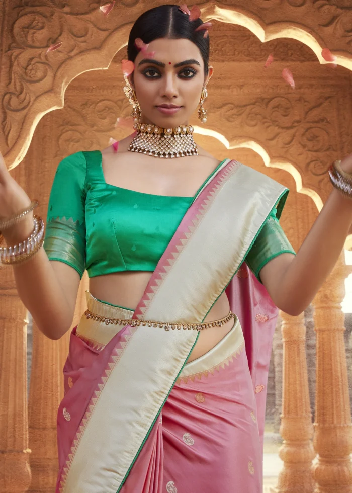 Rose Pink Paithani Saree