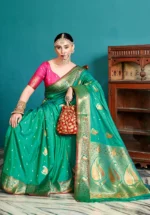 Rama Green Banarasi Saree