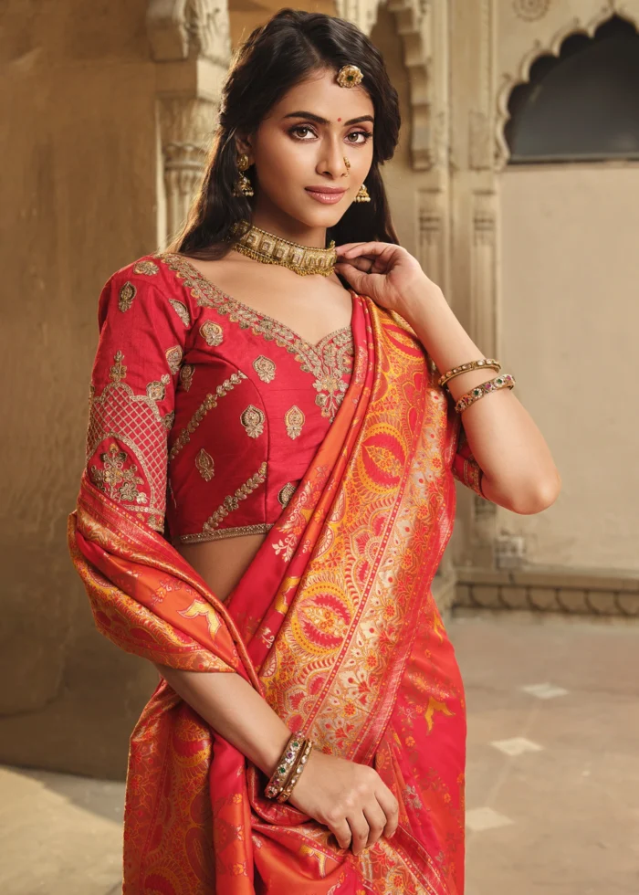 Royal Red Banarasi Saree