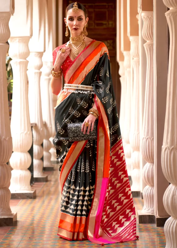 Black Patola Silk Saree