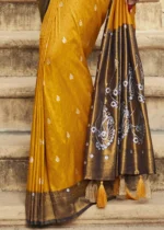 Honey Yellow Kanjivaram Saree