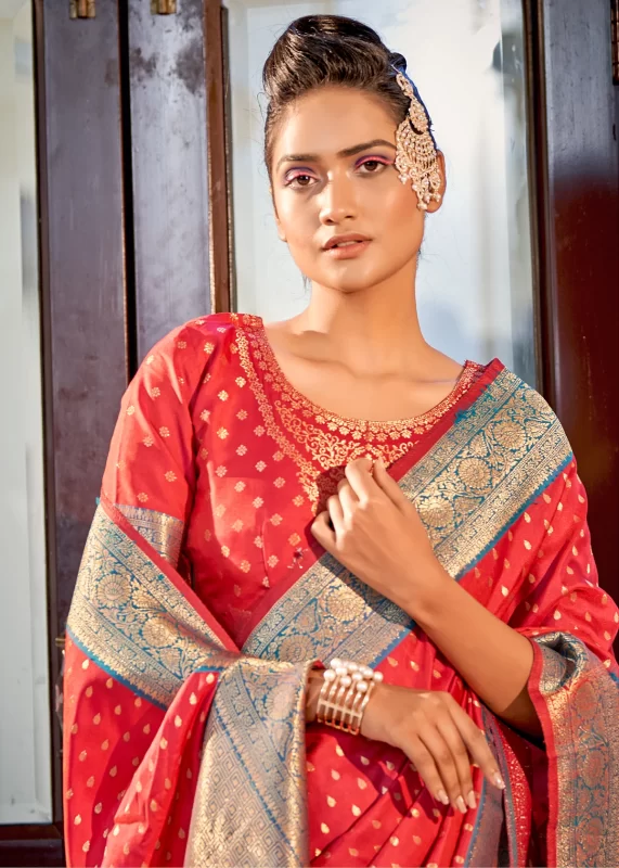 Red Banarasi Saree