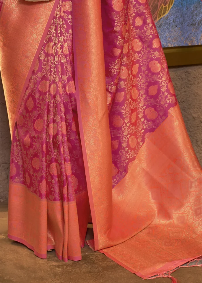 Fuchsia Pink Kanjivaram Saree