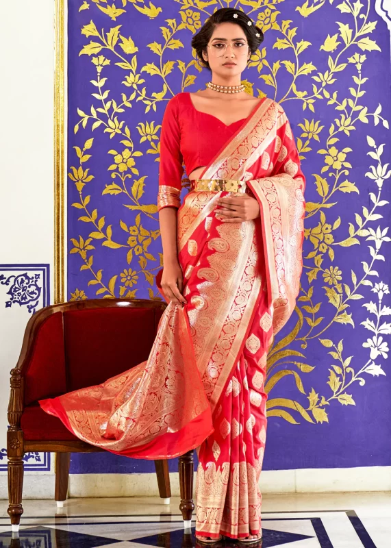 Rani Pink Banarasi Saree