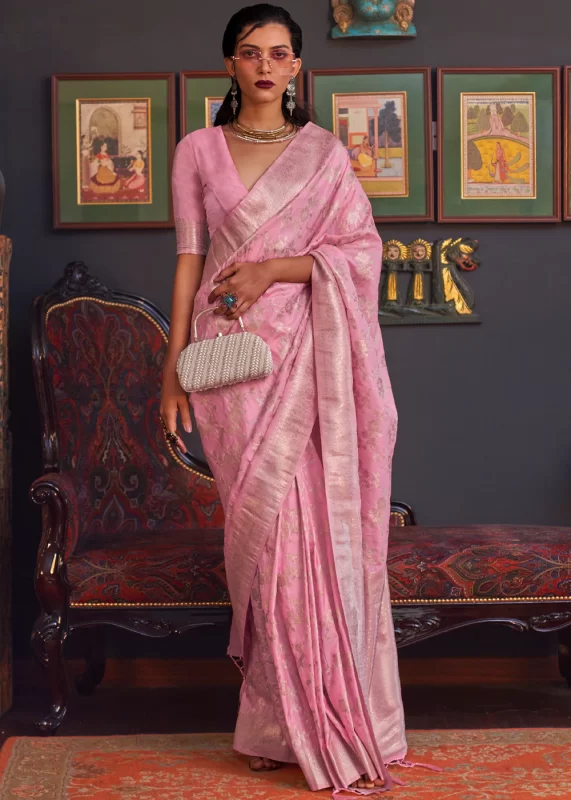 Pink Banarasi Saree