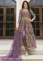 Lavender Heavy Embroidery Anarkali