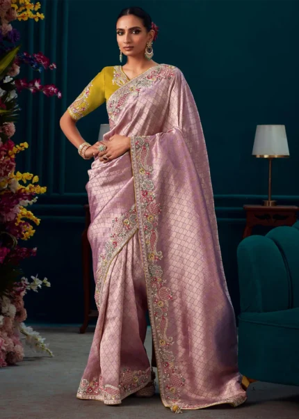 Light Purple Kanjivaram Silk Saree