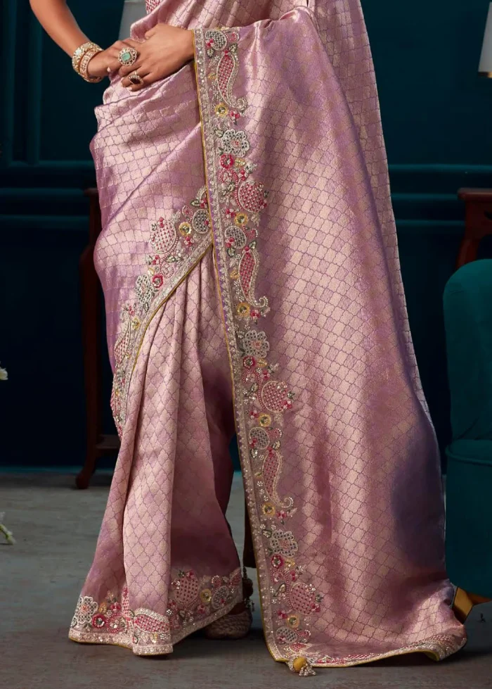 Light Purple Kanjivaram Silk Saree