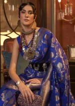 Royal Blue Banarasi Saree