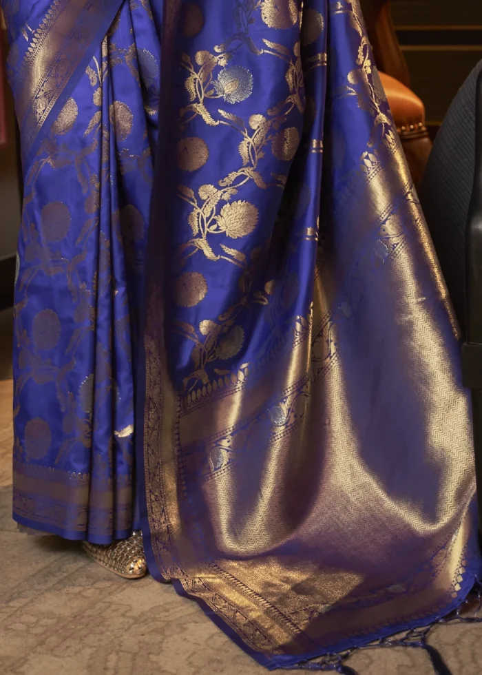 Royal Blue Banarasi Saree