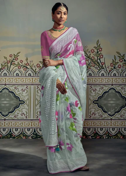 Buy Designer Brasso Sarees Online @ Mirraw