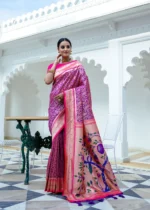 Purple Paithani Silk Saree