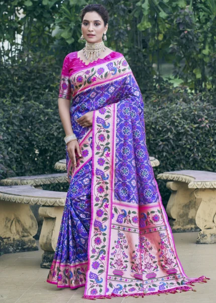 Purple Patola Silk Saree