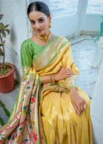 Yellow Paithani Silk Saree