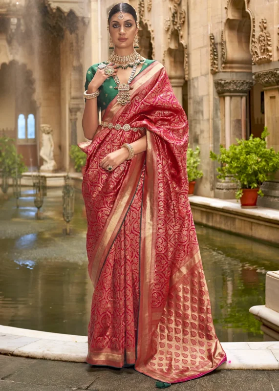 Bridal Red Banarasi Silk Saree