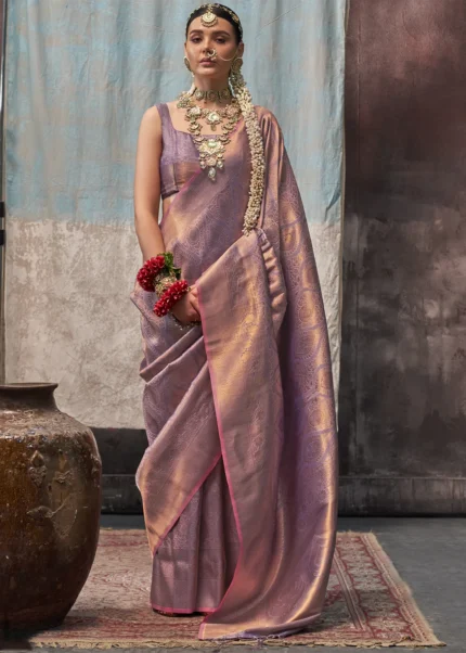 Purple Kanjivaram Silk Saree