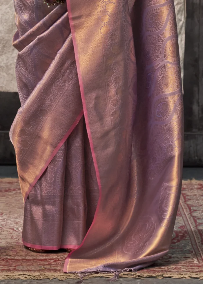 Purple Kanjivaram Silk Saree