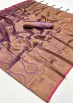 Purple Kanjivaram Silk Saree